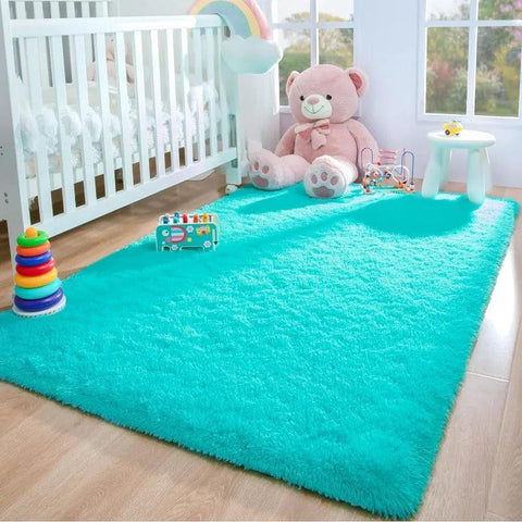 Large Area Rugs for Living Room Bedroom, Fluffy Kids Room Plush Shaggy Nursery Rug Furry Throw Carpets for Boys Girls