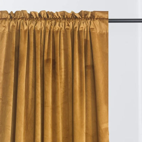 Velvet Curtains 2 Panels Set, Block Light Thermal Insulated Velour Rod Pocket Drapes for Bedroom and Living Room