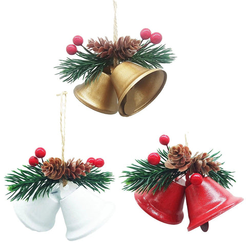 Christmas Metal Bell Decorations Christmas Tree Hanging Ornaments New Year Xmas Festival Party Decor