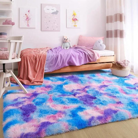 Large Area Rugs for Living Room Bedroom, Fluffy Kids Room Plush Shaggy Nursery Rug Furry Throw Carpets for Boys Girls