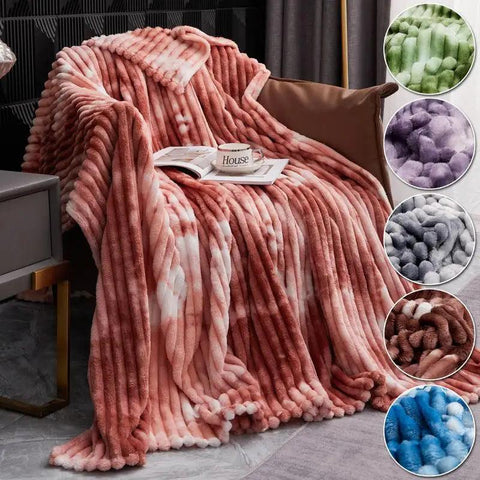 Cloud Printed Flannel Blanket, 1 Count Soft Comfortable Warm Throw, Air-conditioned Room Blanket, Warm Nap Blanket