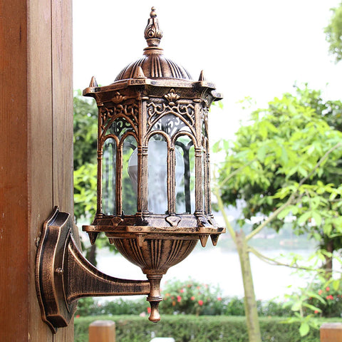 Antique Lantern Wall Lamp Sconce Porch Lamp Garden Outdoor Exterior Wall Light