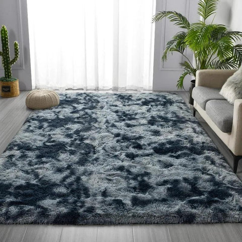 Large Shag Area Rugs, Tie-Dyed Plush Fuzzy Rugs for Living Room, Ultra Soft Fluffy Furry Rugs for Bedroom