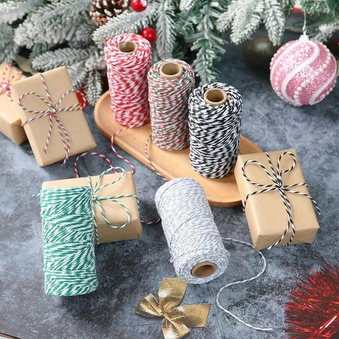 Christmas Wrapping String Rope Merry Christmas Decoration For Home 2024 Navidad Natal Noel Gift Box Packaging Rope New Year 2025