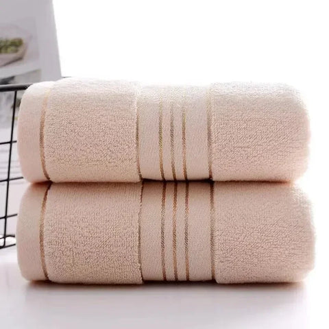 2 Towels Thickened Absorbent Towel Pure Cotton Quick Absorbent Soft Quick Dry Thickened Face Towel