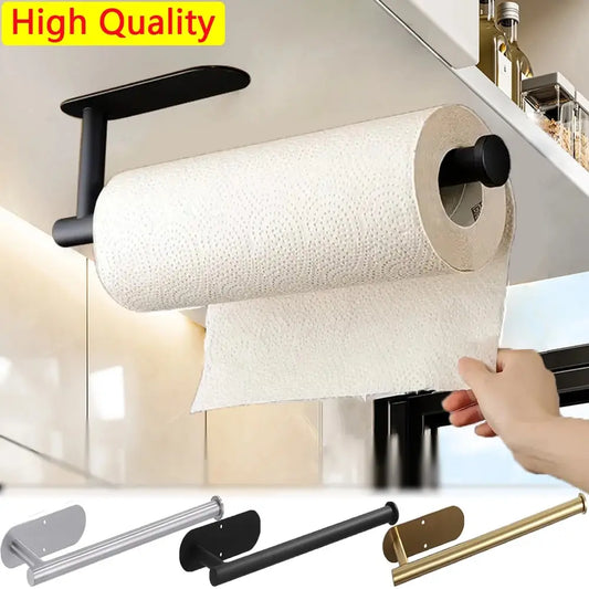 Kitchen Paper Towel Holder Adhesive Tissue Hanger Toilet Roll Paper Dispenser Cabinet Storage Napkin Rack Bathroom Accessories