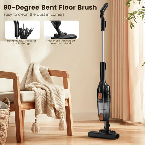 Sejoy Corded Vacuum Cleaners 15Kpa Powerful Suction 600W Motor 2 in 1 Stick Handheld Vaccum Cleaner for Home Pet Hair Carpet