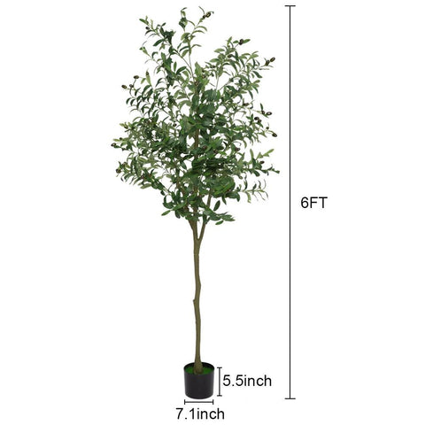 180cm Artificial Olive Tree Ornaments Fake Potted Olive Tree For Modern Home Office Living Room Floor Decor