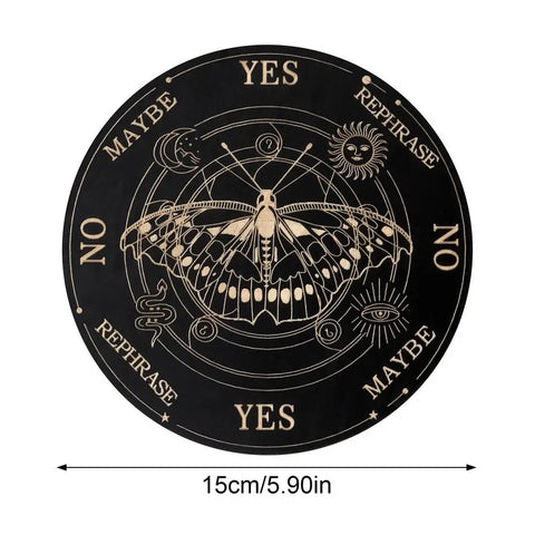 Pendulum Mat Wooden Witch Divination Board Ouija Board Game Fortune Telling Toys Spirit Board Witch Craft Altar Supplies