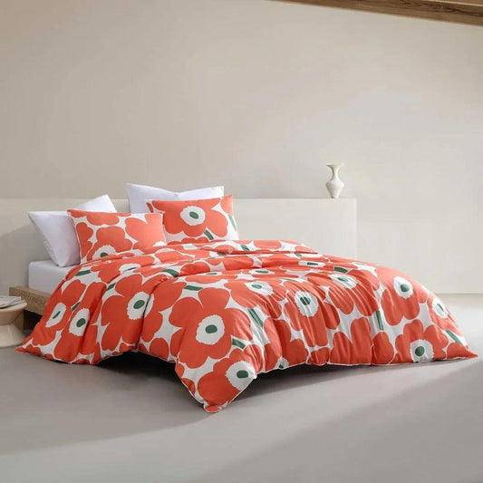 Duvet CoverOrange Duvet Cover Set, Ultra Soft Organic Bedding, Casual Home Decoration Made of 100% Organic Cotton Home Textile