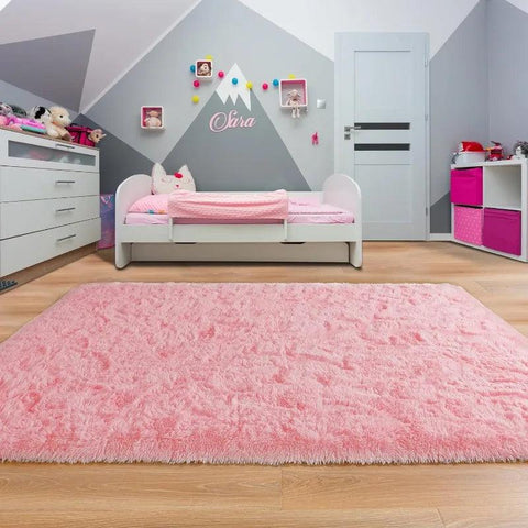 Large Area Rugs for Living Room Bedroom, Fluffy Kids Room Plush Shaggy Nursery Rug Furry Throw Carpets for Boys Girls