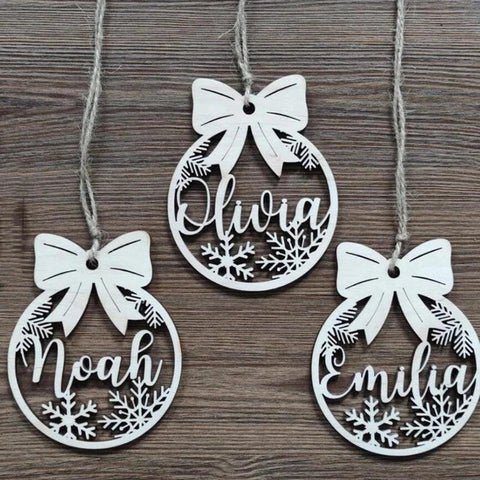 Custom Christmas Different Names Tree Hanging Ornament Personalized Wooden Bauble Christmas Decoration DIY Wood Gift  2023