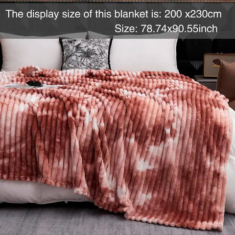 Cloud Printed Flannel Blanket, 1 Count Soft Comfortable Warm Throw, Air-conditioned Room Blanket, Warm Nap Blanket