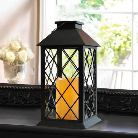 New Retro  Lantern  Hanging Candle Lamp Portable Outdoor Camping Night Lamp  Yard Garden Decor  Atmosphere Light