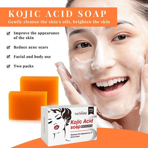 2/4PCS Kojic Acid Soap Face Body Care Handmade Soap For Women Men Facial Foam Cleansing Moisturizing Whitening Soap Beauty Tools