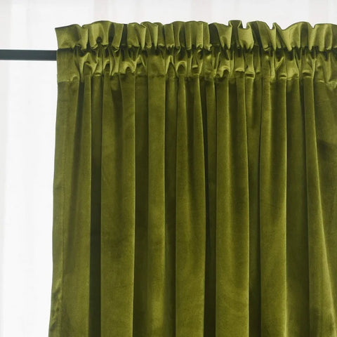 Velvet Curtains 2 Panels Set, Block Light Thermal Insulated Velour Rod Pocket Drapes for Bedroom and Living Room