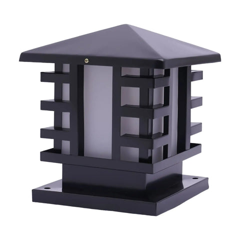 Retro Pillar Light Garden Waterproof Light Patio Yard Gate Outdoor Landscape Lantern Column Post Lamp Decor Black