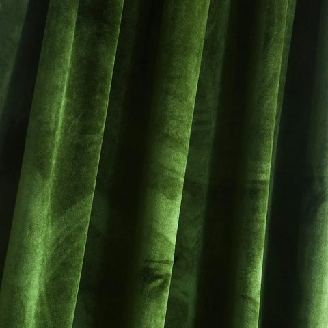 Velvet Curtains 2 Panels Set, Block Light Thermal Insulated Velour Rod Pocket Drapes for Bedroom and Living Room