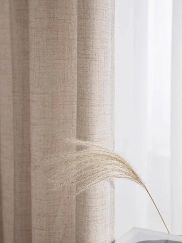 Japanese style thickened cotton and linen semi shading curtains for bedrooms, living rooms, and curtains