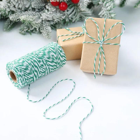 Christmas Wrapping String Rope Merry Christmas Decoration For Home 2024 Navidad Natal Noel Gift Box Packaging Rope New Year 2025