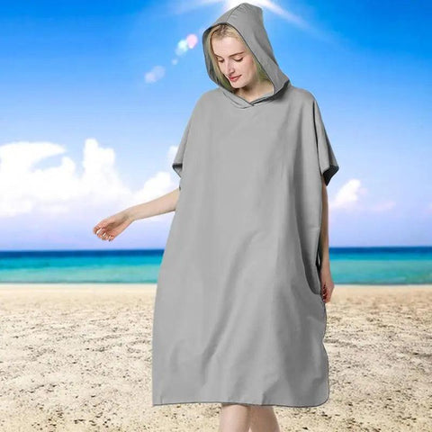 Surf Poncho Absorbent Microfiber Swimming Adult Bathrobe Quick-Drying Beach Poncho Wearable Blanket Spa Robe For Aquatics Home