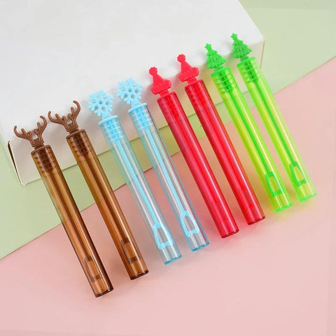 12/36Pcs Christmas Bubble Wand Soap Tube Empty Bottle 2024 Christmas  Decor New Year Kids Gift Kids Birthday Party Favors Toy