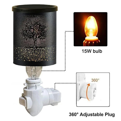 Metal Wax Melt Burner Scented Oil Burner Electric Candle Waxs Warmer Melter Essential Oil Fragrance Burner For Home Office Decor