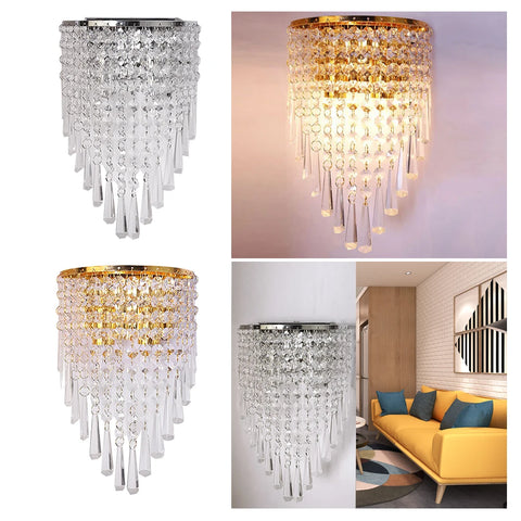 K9 Crystal Wall Sconce Modern Ceiling Light Crystal Chandelier Pendant Light Fixture Lighting for Bedroom Hallway Home Decor 40W