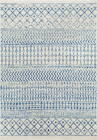 Artistic Weavers Northern Boho Moroccan Area Rug, 9 "x 12", 6 ", Cream, Royal Blue