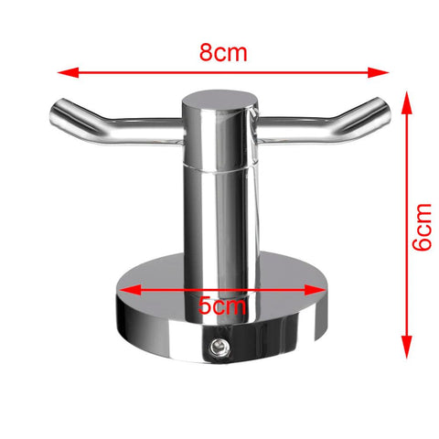 8/2pcs Towel Hooks Bathroom Coat Rack Wall Mounted Stainless Steel Robe Hook Holder Hat Hanger for Bedroom Kitchen Hotel Office