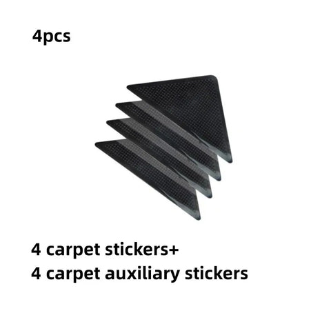 4Pcs8pcs/set Triangle Washable Reusable Rug Gripper Anti-skid Rubber Mat Non Slip Patch Tape for Tile Floors Carpets Corners Pad