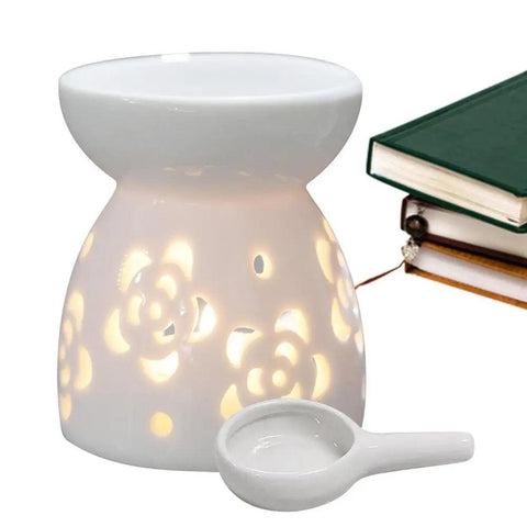 Romantic Oil Stove Hollow Ceramic Tea Light Candle Holder Aroma Lamp Holder Essential Oil Incense Aroma Diffuser Home Decor