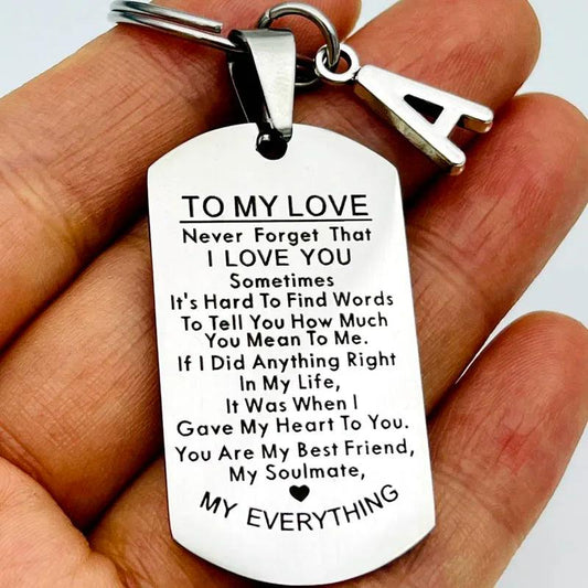 Anniversary Gfits for Him Her To My Love Keychain Gift for Husband Wife Boyfriend Girlfriend Women Men birthday present