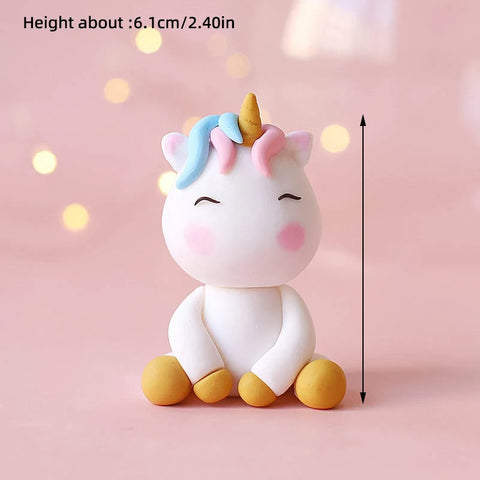 Unicorn Theme Cake Topper Happy Birthday Rainbow Stars Girl Birthday Baby Shower Party  Cake Decoration for Girl's 16th Birthday