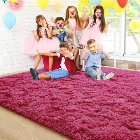 Large Area Rugs for Living Room Bedroom, Fluffy Kids Room Plush Shaggy Nursery Rug Furry Throw Carpets for Boys Girls