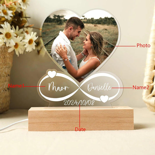 Personalized Anniversary Women Men Couples Gifts Custom Photo Frame with Photo  Acrylic Plaque Christmas Giftware for Him Her