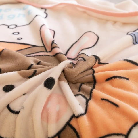 Summer Air Conditioning Nap Blanket Children's Blanket Children's Day Gift Cartoon Flannel Baby Blanket Swaddle Blanket Super So