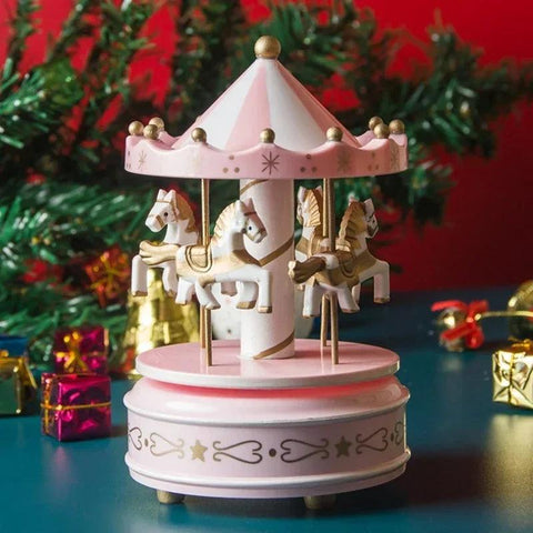 Christmas Decoration Ornaments Carousel Octave Box Music Box Birthday Gifts for Kids New Year Decorations Home Decor