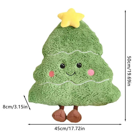 Christmas Tree Cushion Cute Cartoon Christmas Tree Throw Pillow Bedroom Living Room Sofa Decoration Cushions Winter Home Decor