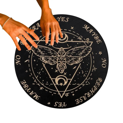 Pendulum Mat Wooden Witch Divination Board Ouija Board Game Fortune Telling Toys Spirit Board Witch Craft Altar Supplies