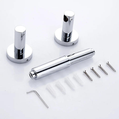 Aluminum Alloy Toilet Paper Holder Towel Rack Bathroom Accessory No Drilling Chrome Toilet Towel Ring for Kitchen Hook Hardware