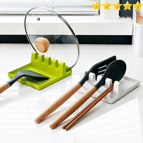 1Pcspatula Rack Pot Lid Rack Shelves Counter Top Shovel Spoon Shelf Soup Spoon Pad Put Soup Spoon Chopsticks Holder