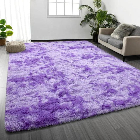 Large Shag Area Rugs, Tie-Dyed Plush Fuzzy Rugs for Living Room, Ultra Soft Fluffy Furry Rugs for Bedroom