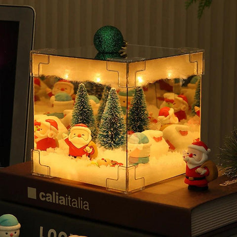 Christmas DIY Nightlight Material Bag Three-Dimensional Small Night Lamp Handmade Creative Xmas Gifts for Girlfriend Couple