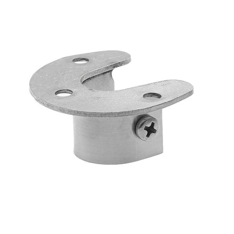 Stainless Steel Flange Seat Wardrobe Hanger Rod Tube Hook Fixed Support Bracket Seat Fixing Hardware Accessories Curtain Rod