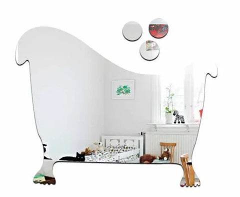 1 set 3D Acrylic Mirror Wall Sticker Bathroom Mirror Stickers Woman&Man Toilet Sign Washroom Door Home Hotel Sign Home Decor