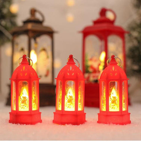 Christmas Telephone Booth Shaped Night Light Xmas Led Lantern Christmas Decoration 2024 for Home Navidad Noel Gift New Year 2025