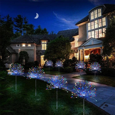 Outdoor LED Firework Lights Waterproof Solar Garland Light Garden Xmas Party Yard Lighting New Year's Eve Christmas Decor