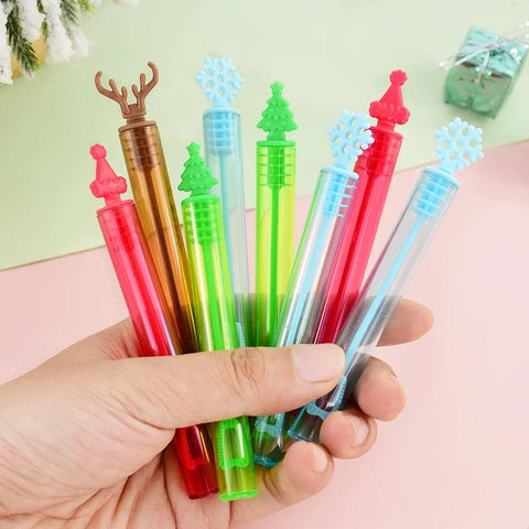 12/36Pcs Christmas Bubble Wand Soap Tube Empty Bottle 2024 Christmas  Decor New Year Kids Gift Kids Birthday Party Favors Toy