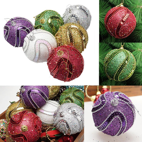 Sequins Ball Christmas Supplies Rhinestone Glitter Baubles Balls Xmas Tree Decor Ornament Christmas Decorations